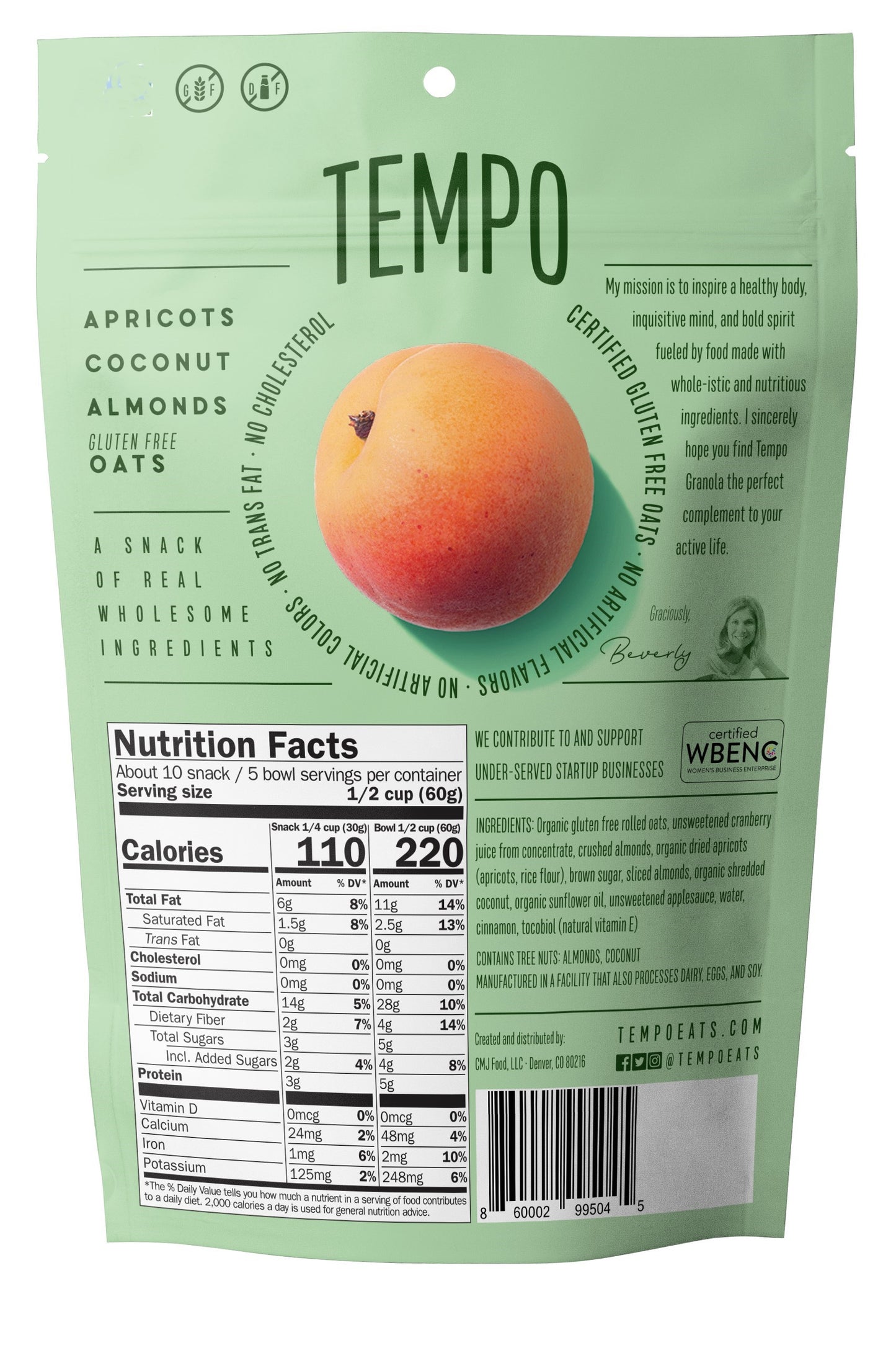 Case Apricot Coconut Almond All Day Granola (11oz. bags) 6 bag CASE